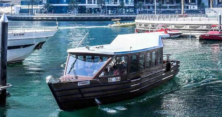 Air-conditioned Abras replacing Water Buses in Dubai Marina