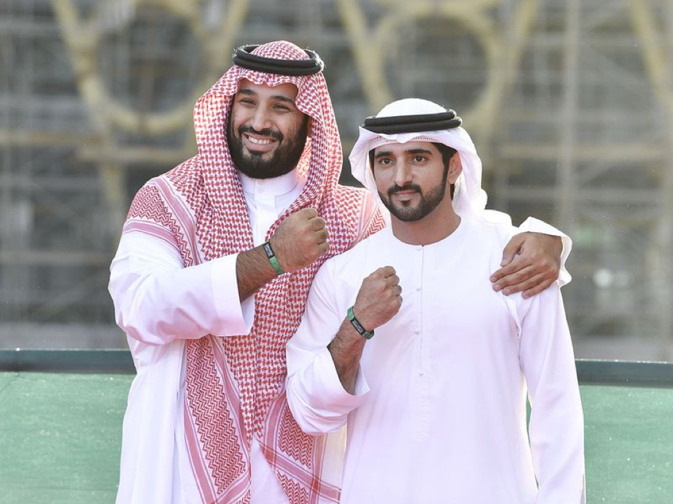 Shaikh Hamdan and Prince Mohammad expo 2020 site