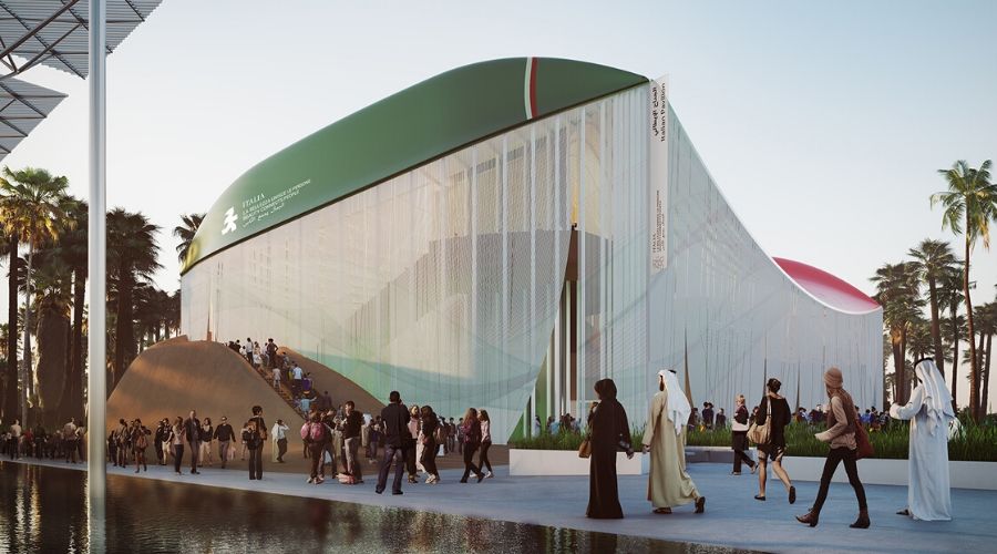 Inside of Italy Pavilion for Expo 2020 Beauty Connects People