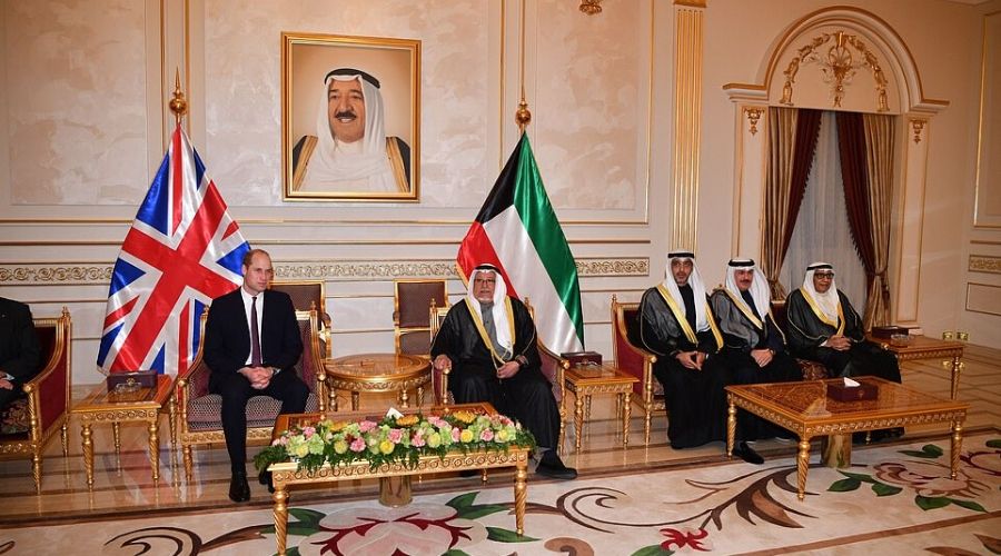 Prince William sits beside Sheikh Ali Al-Jarrah Al-Sabah