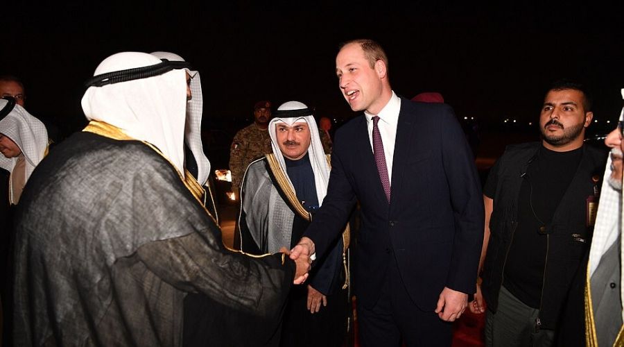 The Duke of Cambridge with Kuwaiti officials