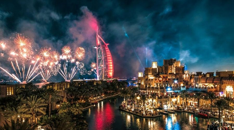 burj al arab fireworks 2020