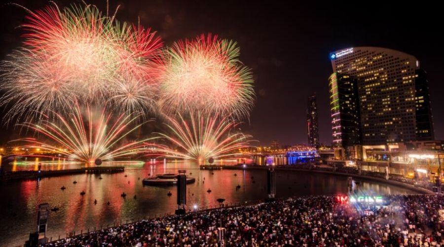 dubai festival city fireworks 2020