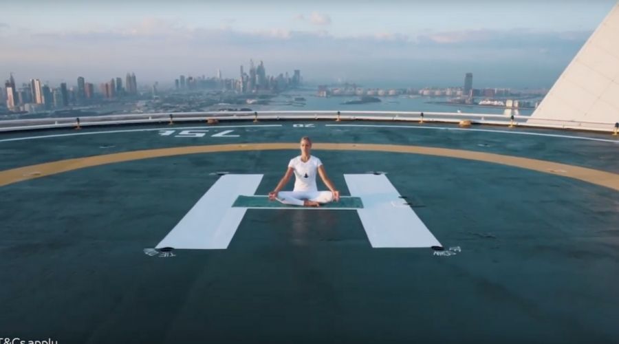 Get a Chance to Do Yoga on Burj Al Arab’s Helipad