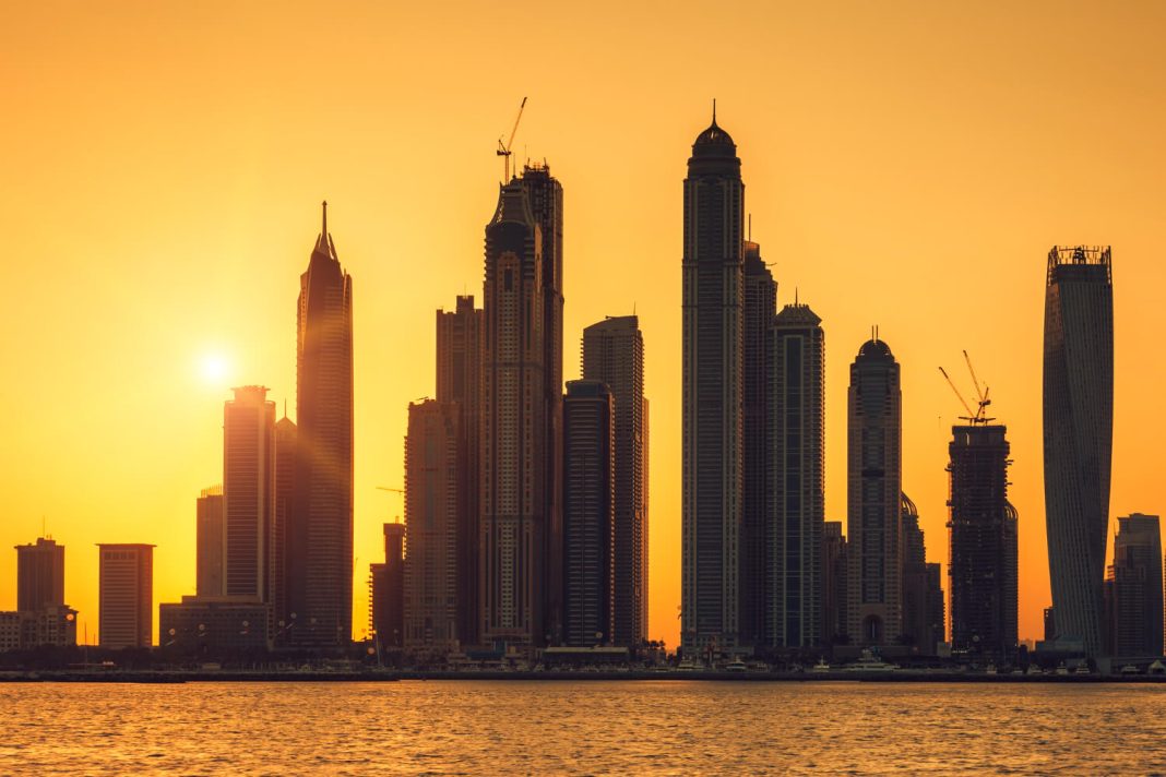 Dubai Skyline during a sunset