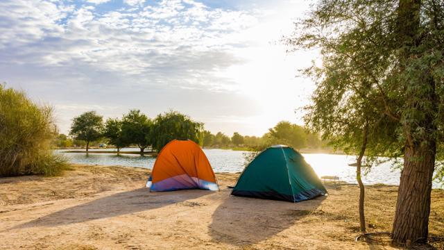 Al Qudra Lake camping area