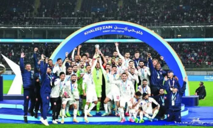 The Bahrain National Team celebrating their 26th Gulf Cup win