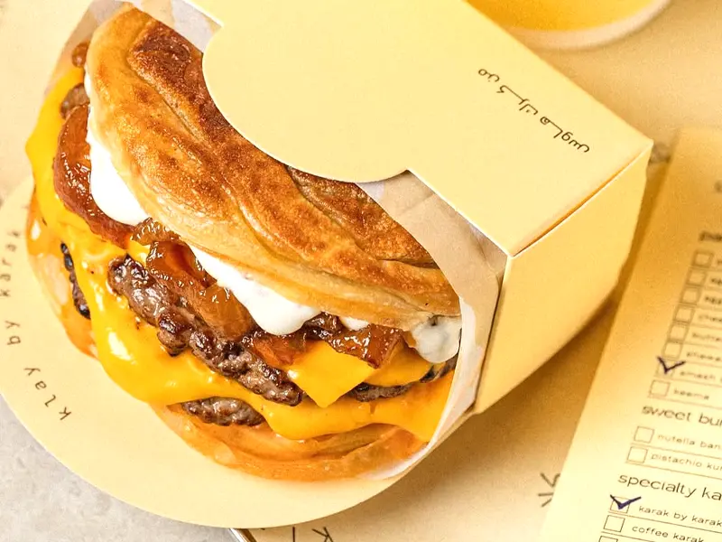 Smash Paratha Burger Klay by Karak House