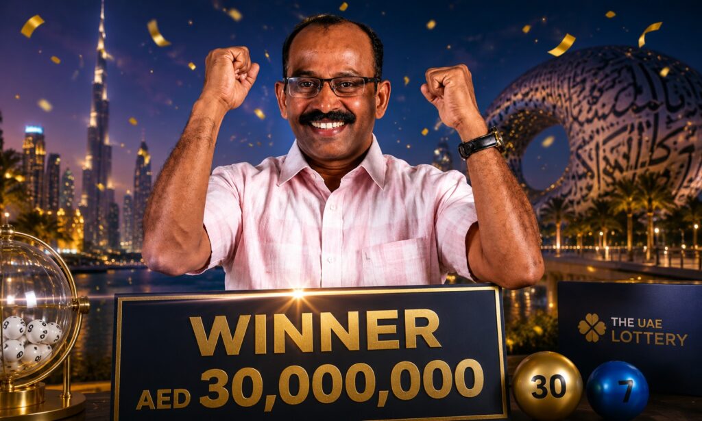 Indian Expat Sunil Kumar Sadasivan Hit Dh30 Million Jackpot With Help of Family Birth Dates Indian Expat Sunil Kumar Sadasivan Hit Dh30 Million Jackpot With Help of Family Birth Dates